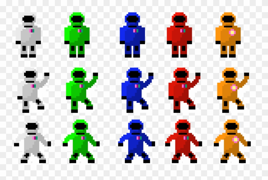 Space Man - Pixel Art Clipart