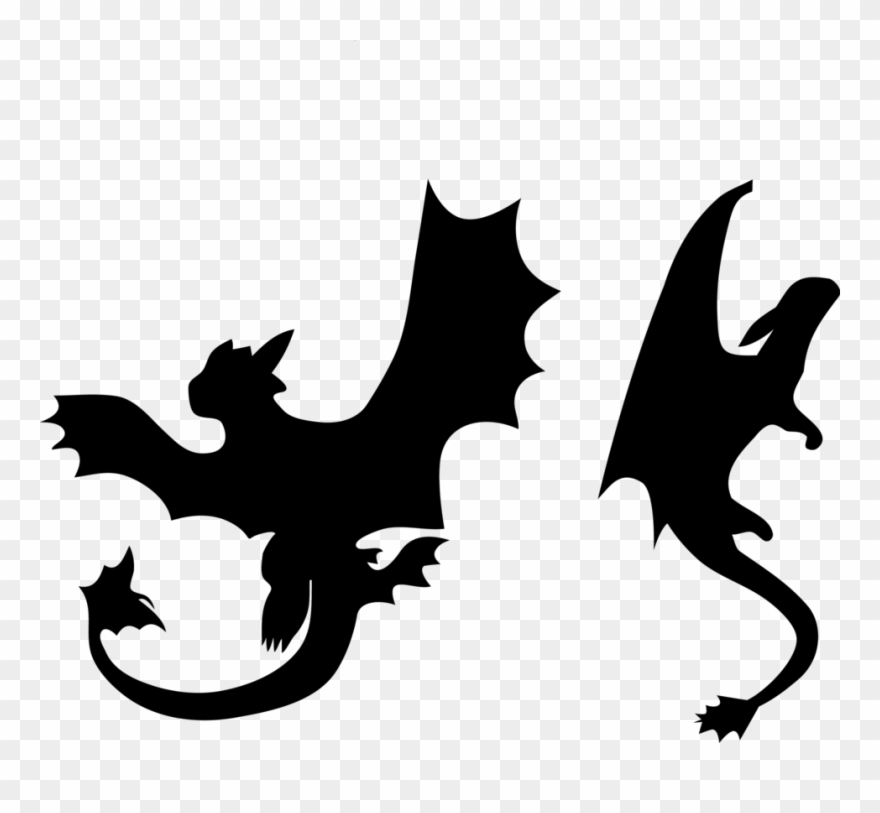 Based Of Dreamworks' How To Train Your Dragon Franchise - Train Your Dragon Silhouette Clipart