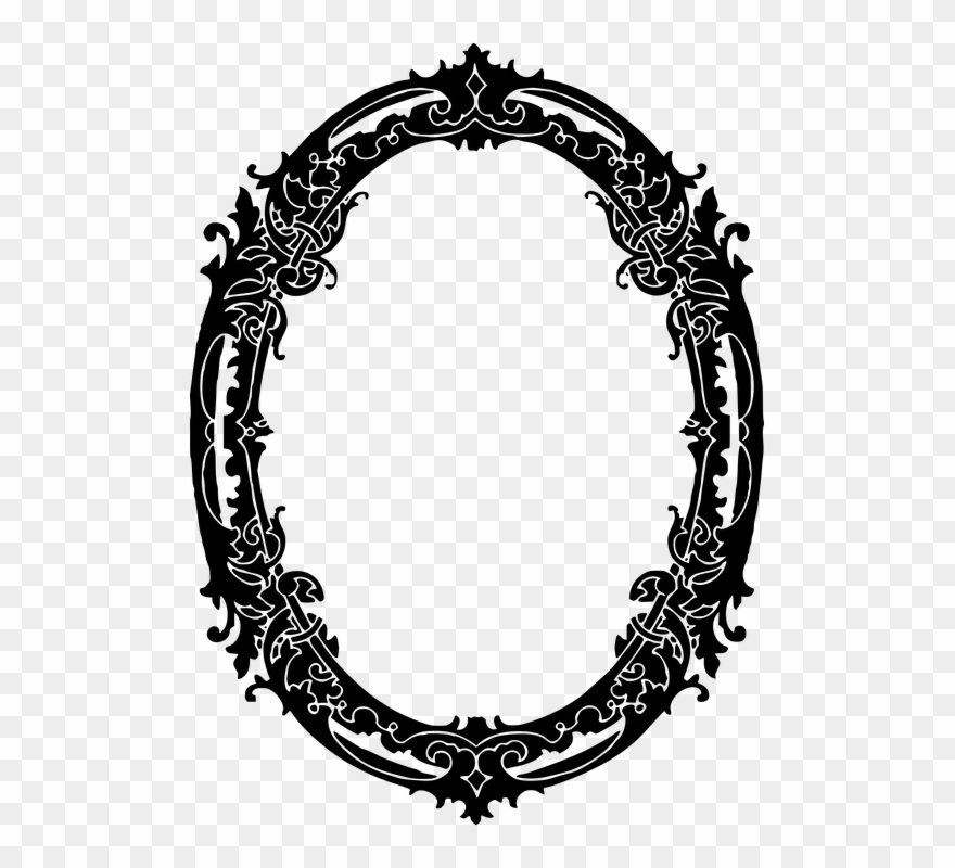 Black Cliparts Frames 6, Buy Clip Art - Vintage Silhouette Frame - Png Download