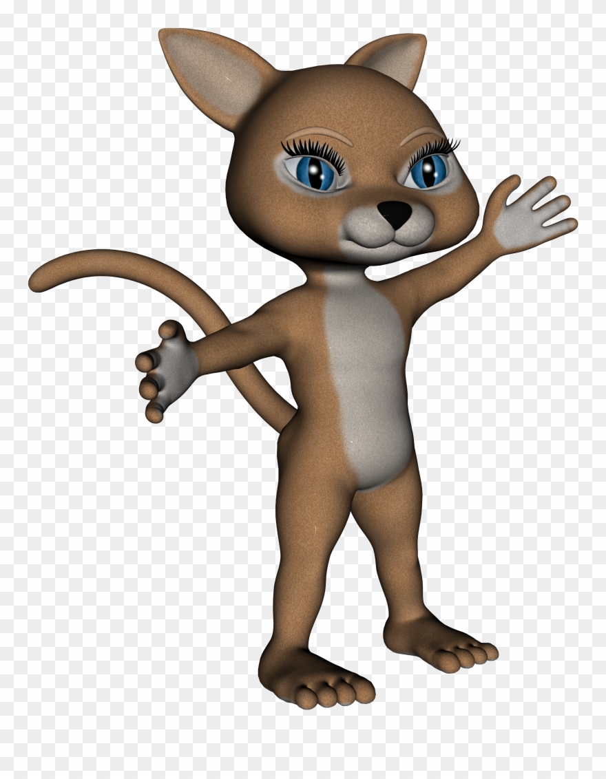 Toon Cat 1, Render, Male, Cat, 3d, Hq Photo - 3d Computer Graphics Clipart