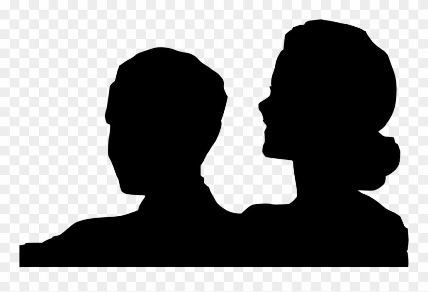People Silhouette Clipart Mens Room - Mother And Son Silhouette Png Transparent Png
