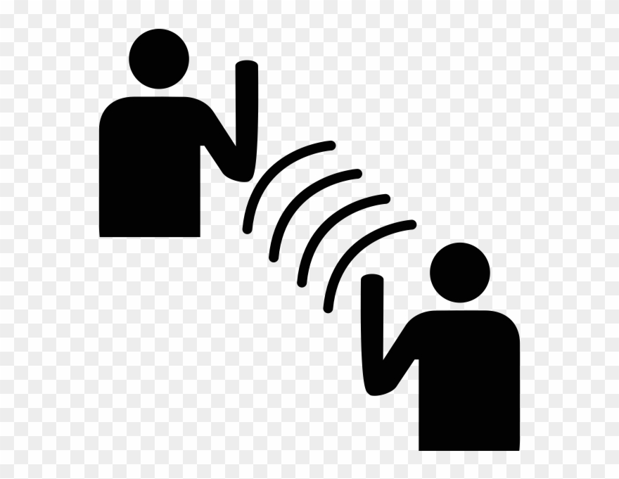 Two People Waving At Each Other - Two Way Communication Icon Clipart
