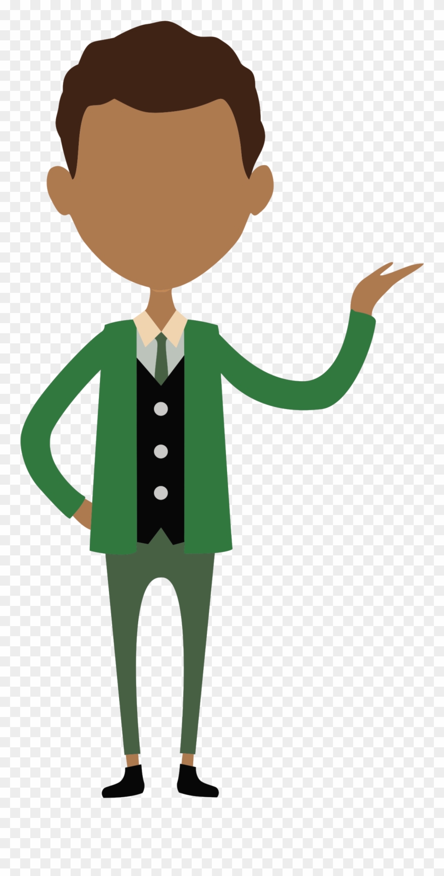 Big Image - Pointing Businessman Icon Png Clipart