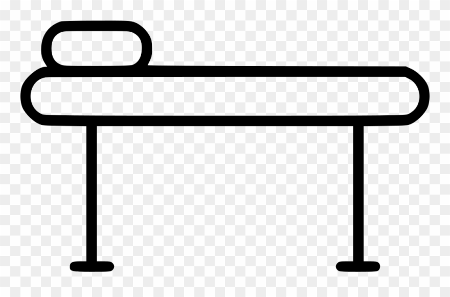 Black And White Stock Massage Table Clipart - Clipart Massage Table - Png Download