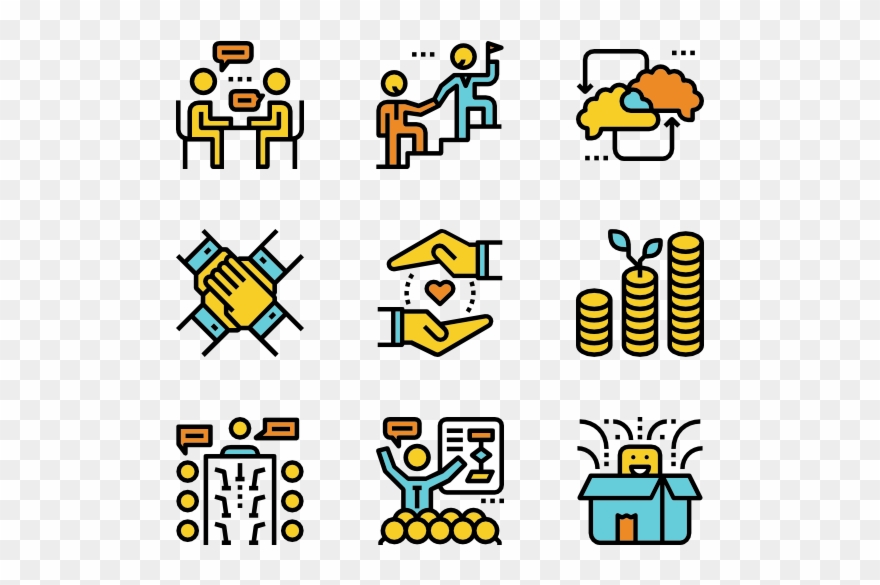 Business Situations - Flat Icon Franchising Clipart