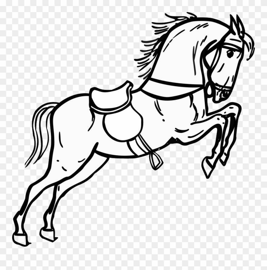 Clipart Info - Horse Cliparts Black And White - Png Download