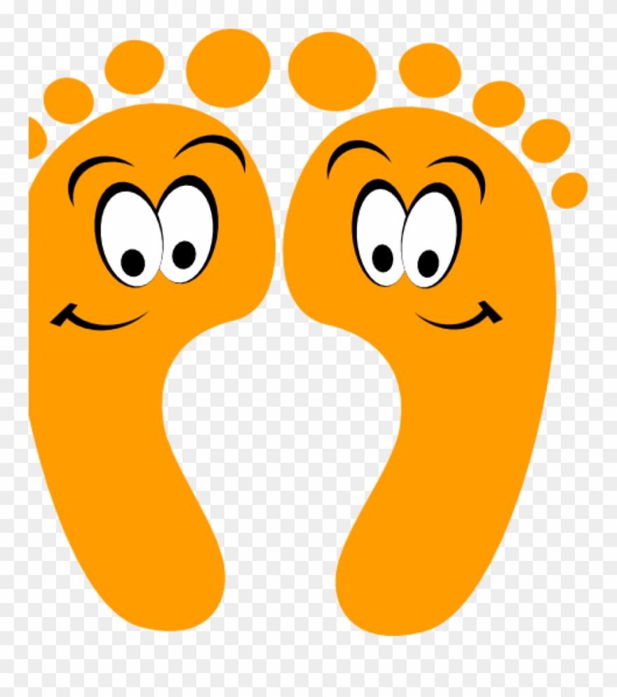 Happy Feet Clipart Orange Happy Feet Clip Art At Clker - Cartoon Feet Clip Art - Png Download