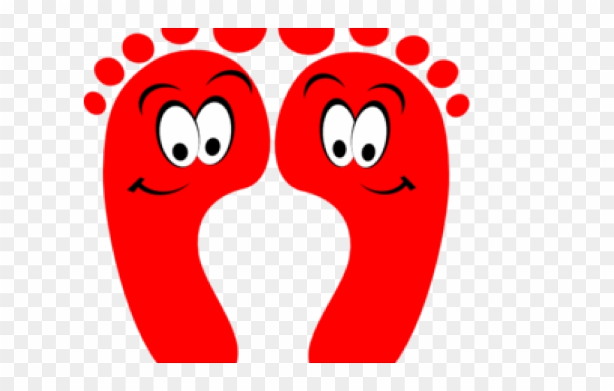 Feet Clipart Red - Cartoon Feet Clip Art - Png Download