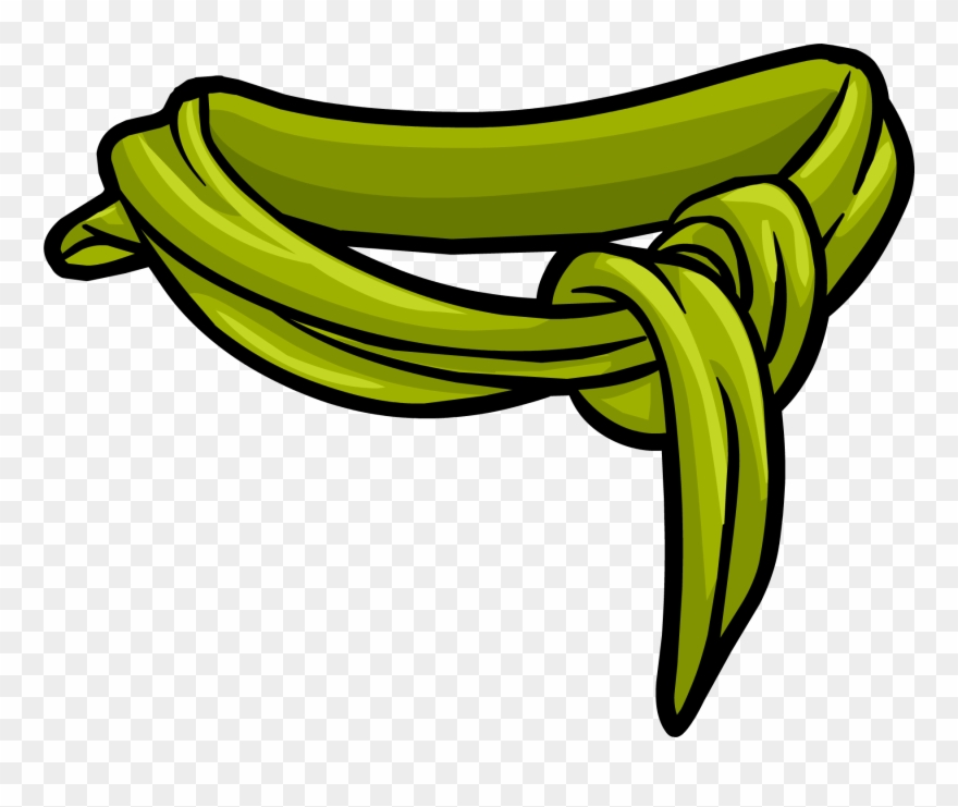 Green Cotton Scarf - Club Penguin Cotton Scarf Clipart