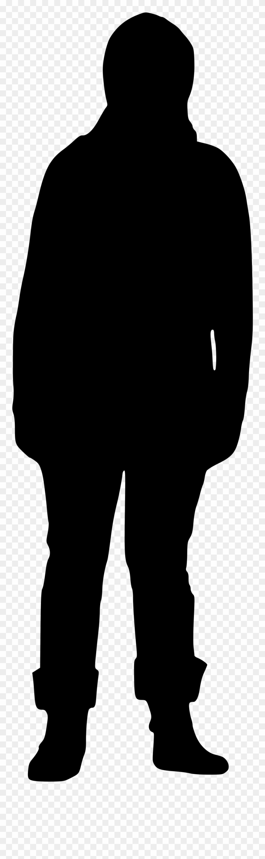 Silhouette Man And Woman 20, Buy Clip Art - Man In Hoodie Silhouette - Png Download