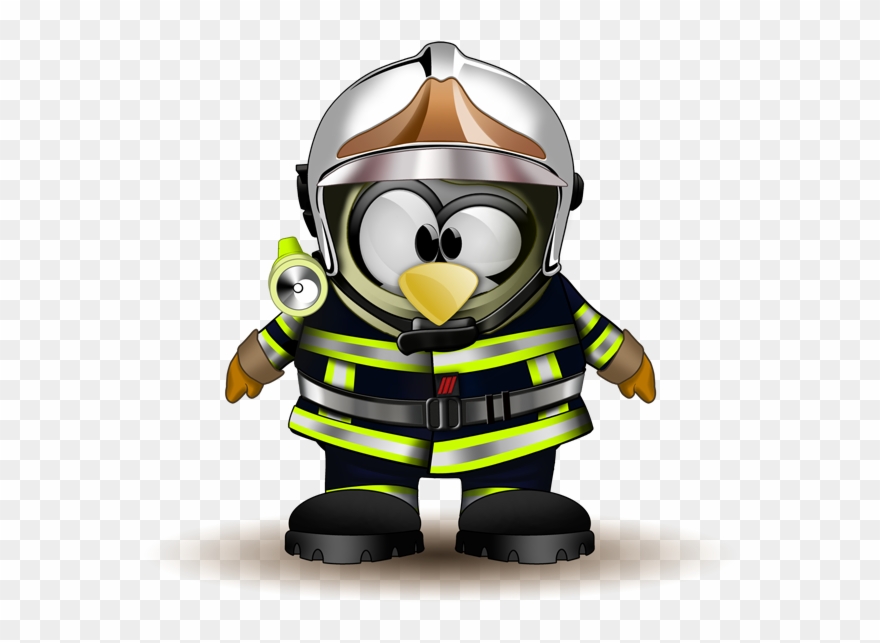 Penguin Clipart, Linux, Mason Jars, Clip Art, Little - Tux Firefighter - Png Download