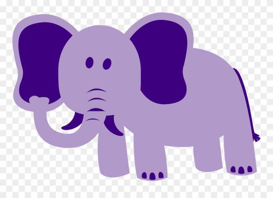 Purple Llama Cliparts 11, Buy Clip Art - Elephant Purple - Png Download