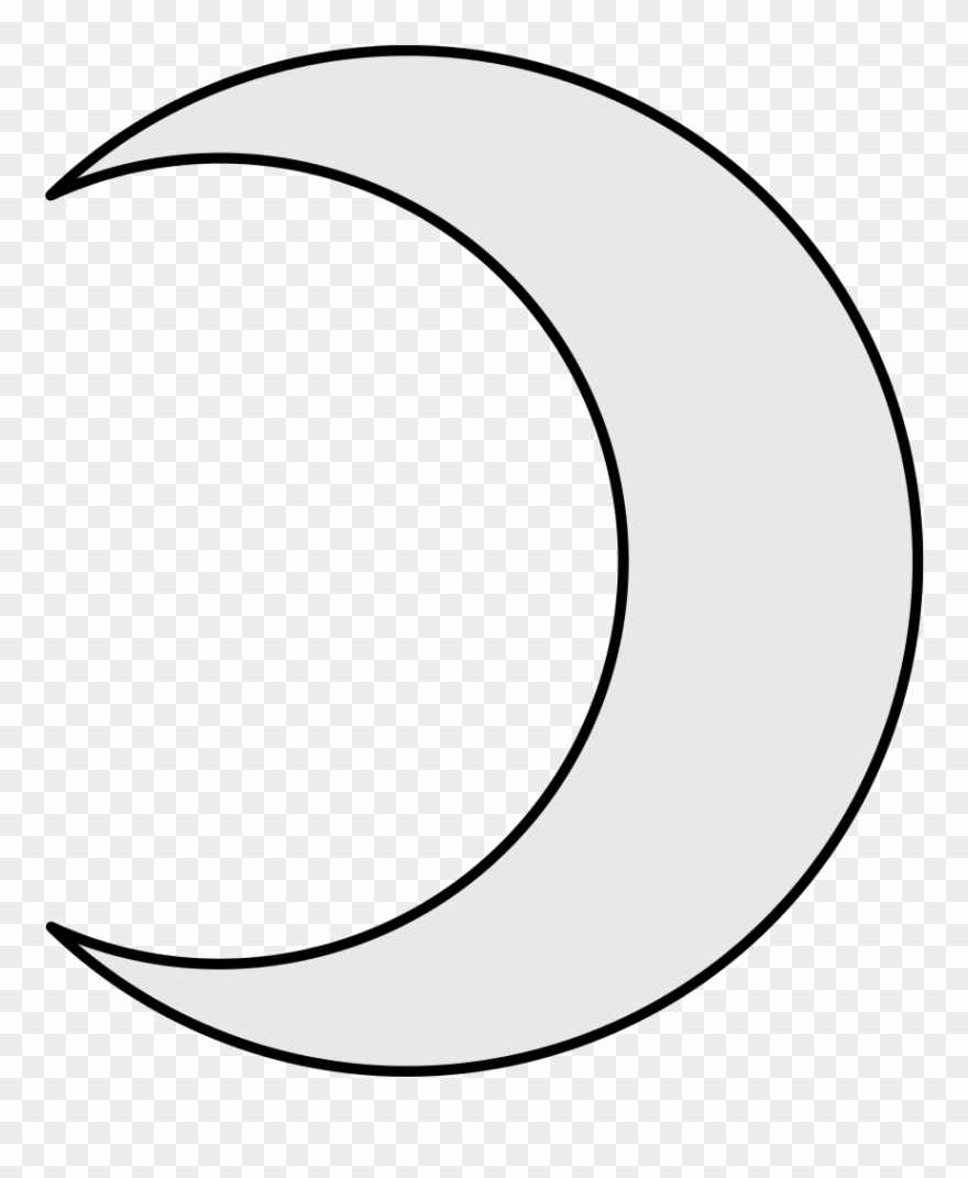 Crescent Moon Line Art Clipart