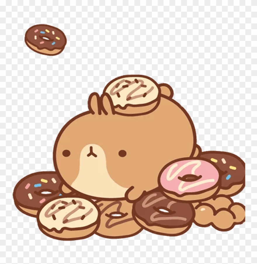 Donut Donuts Myedit Donat Çörek Cookie Cute Kawaii - Пончик И Кролик Clipart