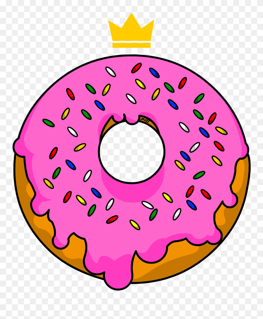 Donut Donuts Donat Çörek Cookie Cute Kawaii Pastel - King Donut Sticker (oval) Clipart