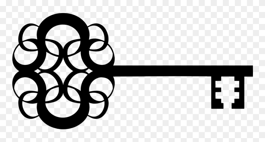 Zipper Chain Cliparts 4, Buy Clip Art - Skeleton Key Clipart - Png Download