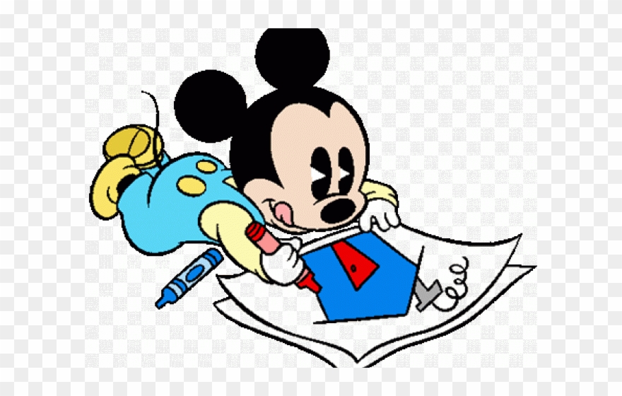 Drawing Clipart Disney Drawing - Baby Mickey Mouse Coloring Pages - Png Download