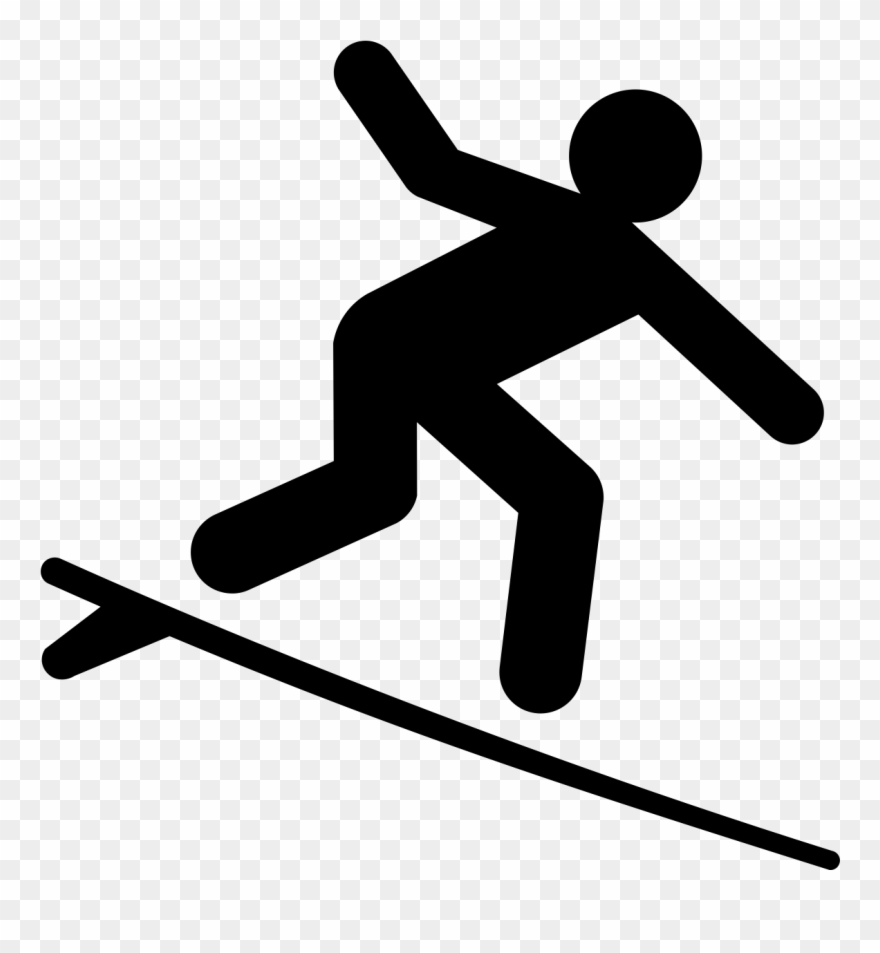 Snow Surfing Adventure - Surfing Icon Clipart
