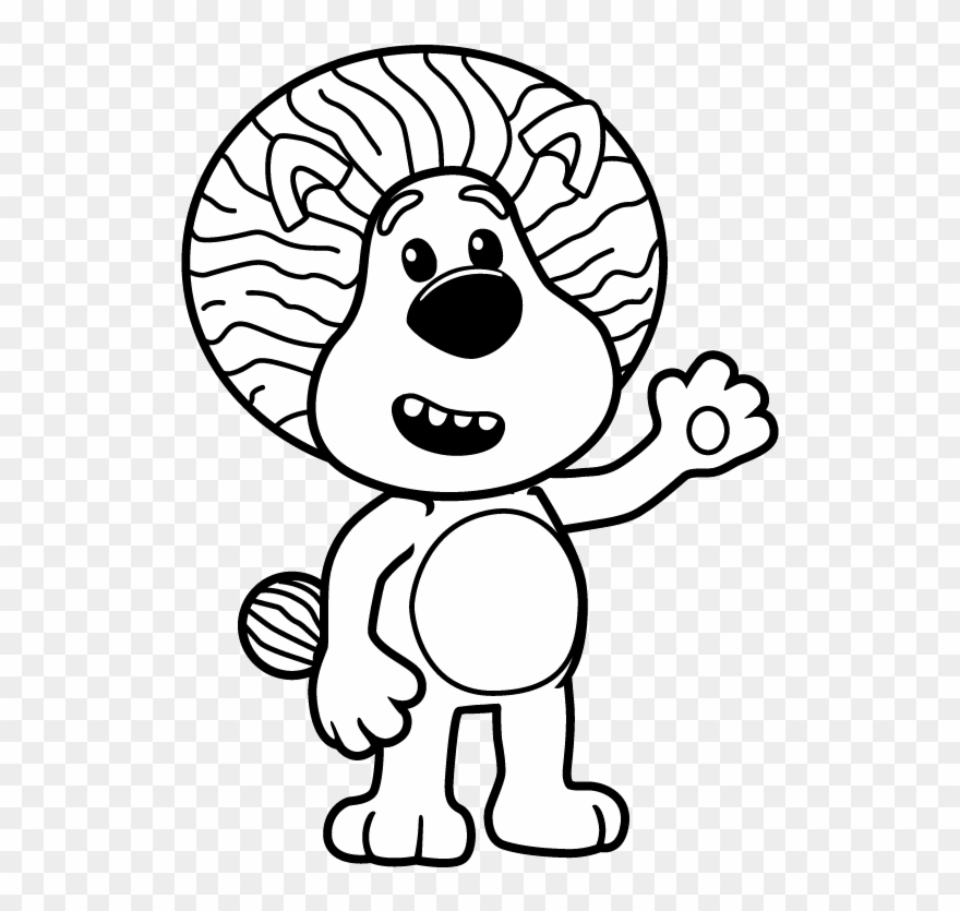 Picture Black And White Download Barney Drawing Colour - Raa Raa The Noisy Lion Colouring Pages Clipart