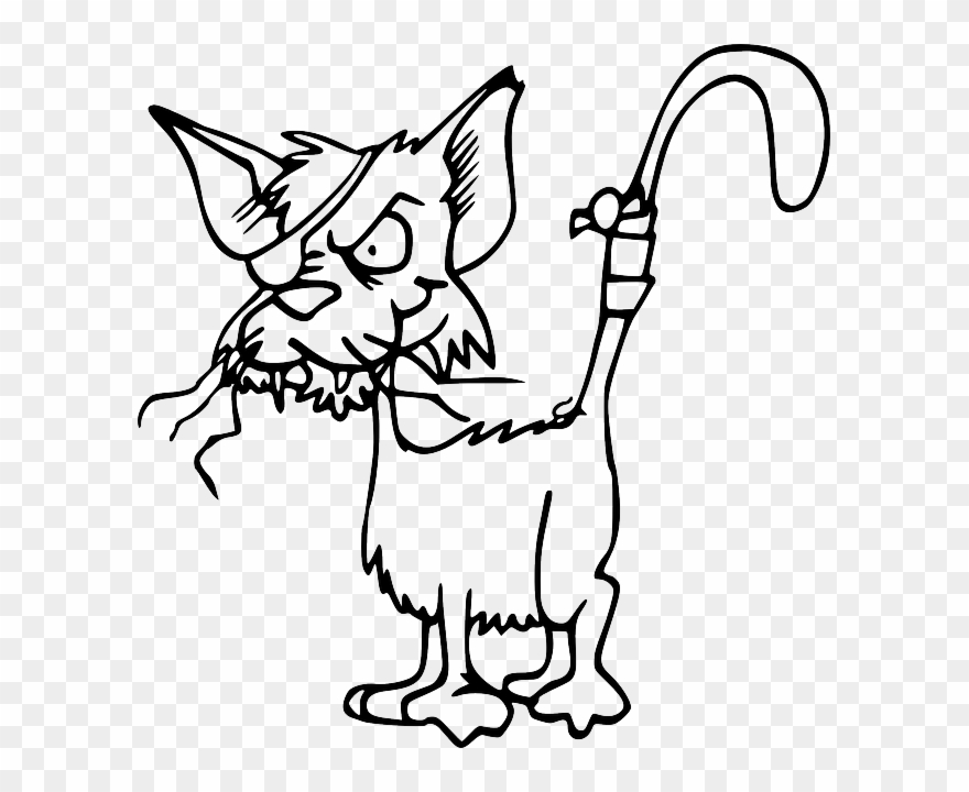 Cat, Fight, Injured, Animal, Bandage, Feline, Domestic - Cat Clip Art - Png Download