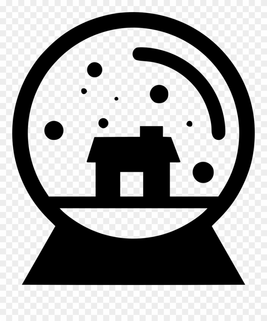 Glass Snow Ball Comments - Circle Clipart