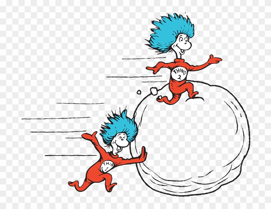 Cat Thingssnowball - Thing 1 And Thing 2 Cut Outs Clipart