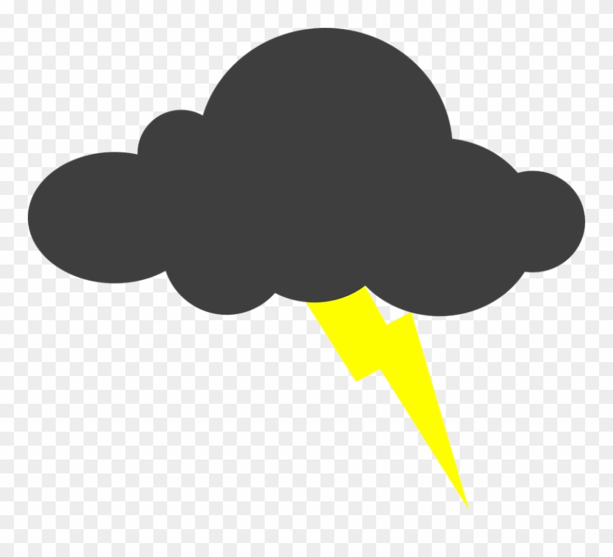 Cartoon Cloud Png 7, Buy Clip Art - Lyn Og Torden Tegning Transparent Png