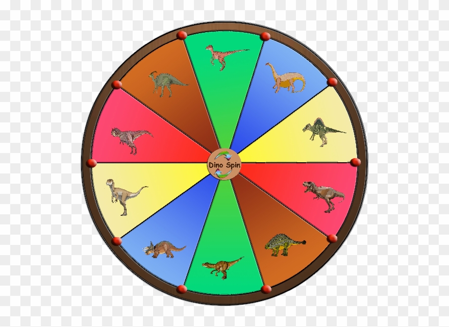 Dino Spin - Spinning Wheel Maths Clipart