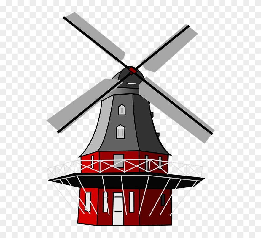 Power Helicopter Cliparts 23, Buy Clip Art - Dutch Windmill Clipart - Png Download