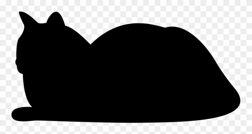Resting Cat Silhouette Svg Png Icon Free Download - Portable Network Graphics Clipart