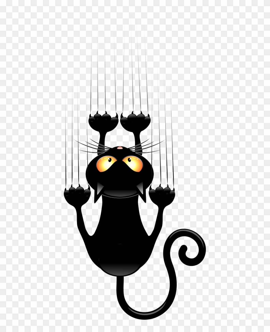 Cat Scratching Clip Art - Png Download