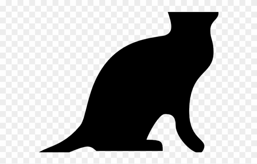 Feline Clipart Cat Silhouette - Cat - Png Download