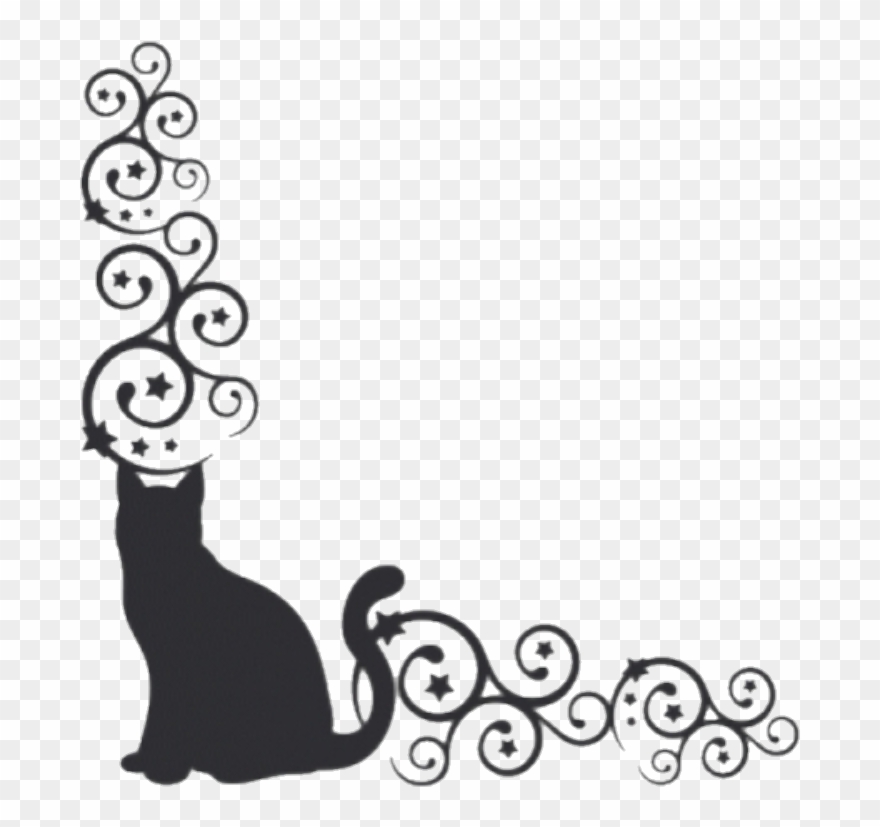 Borders Cat Kitty Cats Blackcat Pets - Cat Borders Clipart
