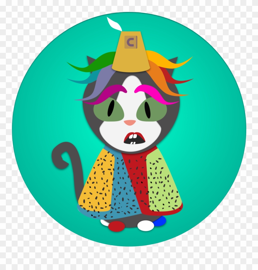 Crazy Pants Cat - Illustration Clipart