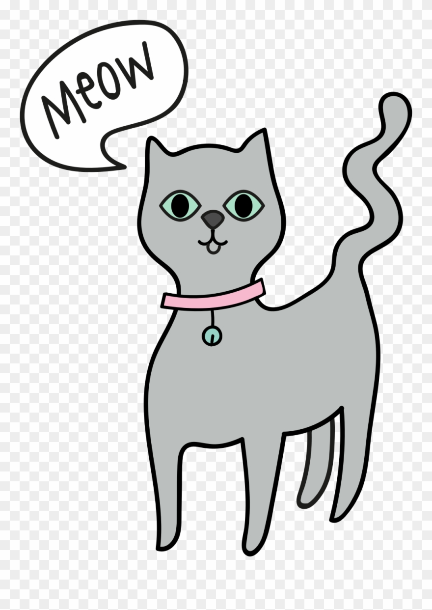Whiskers Domestic Short-haired Cat Russian Blue Felidae - Cat Clipart