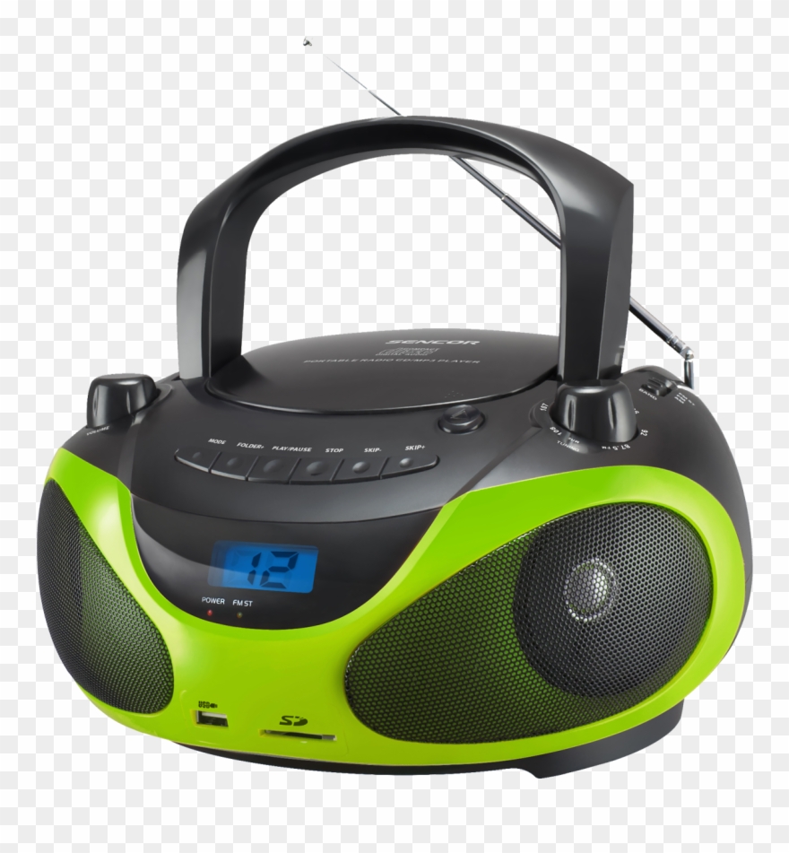 Spt 228 Bg - Sencor Spt 228 Bg Green Radio Recorder Clipart