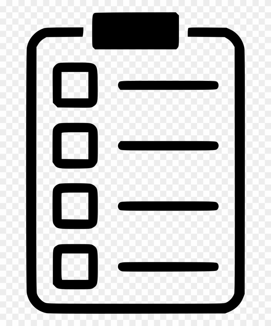 Checklist Square Interface Symbol Of Rounded Corners - Free Check List Icon Png Clipart