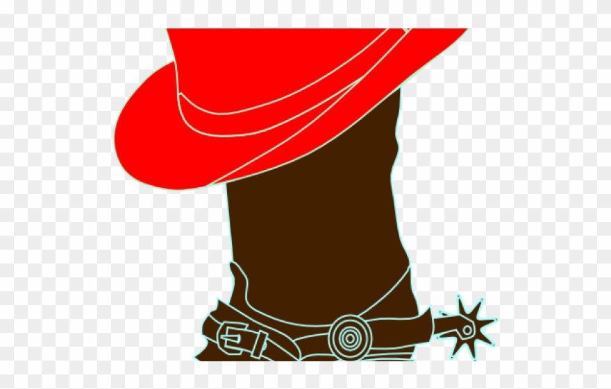 Red Clipart Cowgirl Hat - Cowboy Boot Png Pink Transparent Png