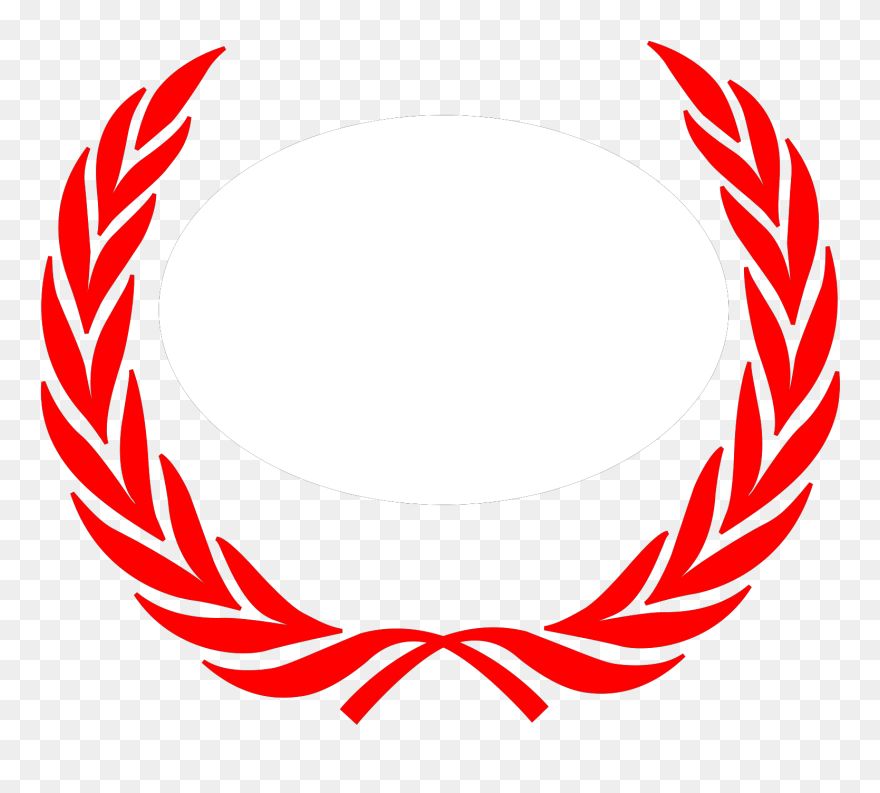 Red Laurel Wreaths Clip Art At Clker - Red Laurel Wreath Png Transparent Png