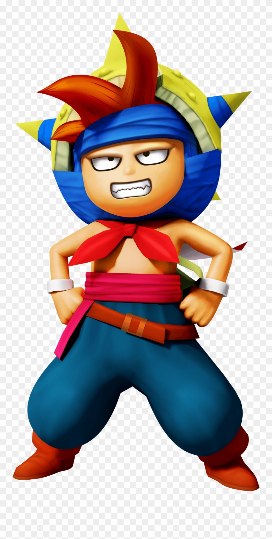 Yangus Victorious Jump, Yangus Showing Teeth - Dragon Quest Young Yangus Clipart