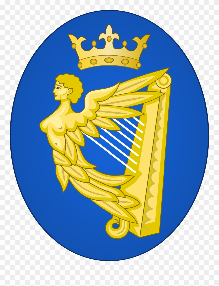The Heraldic Badge Of Ireland, Created During The Tudor - Commonwealth Of England Coat Of Arms Clipart
