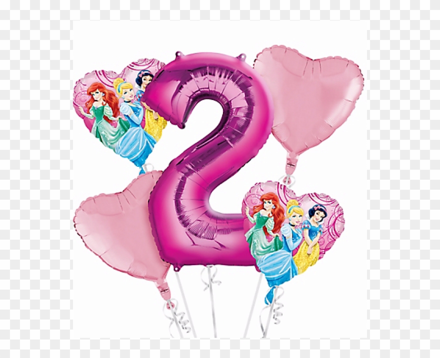 Disney Nd Birthday Balloon Bouquet Pc - Disney Princess Sparkle Heart Shape Foil Balloon – Clipart