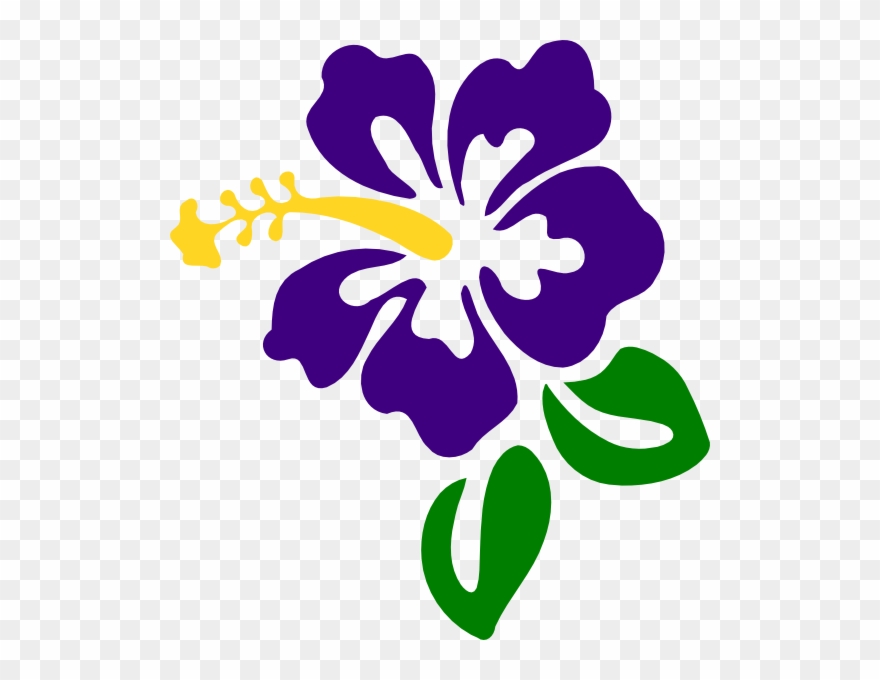 Purple Hibiscus Clip Art - Png Download