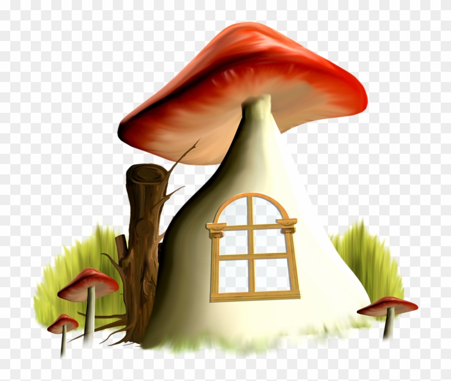 Фотки Cartoon House, Mushroom House, Fairy Homes, Clipart - Mushroom - Png Download