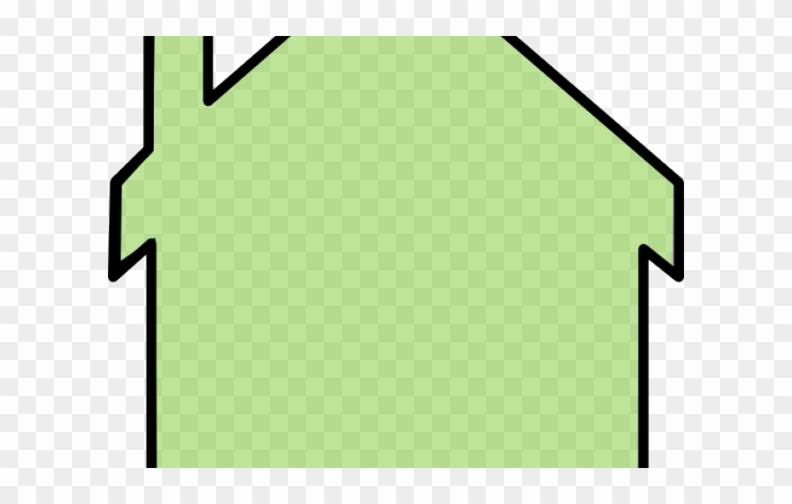 House Clipart Stick Figure - Outline Of A House - Png Download