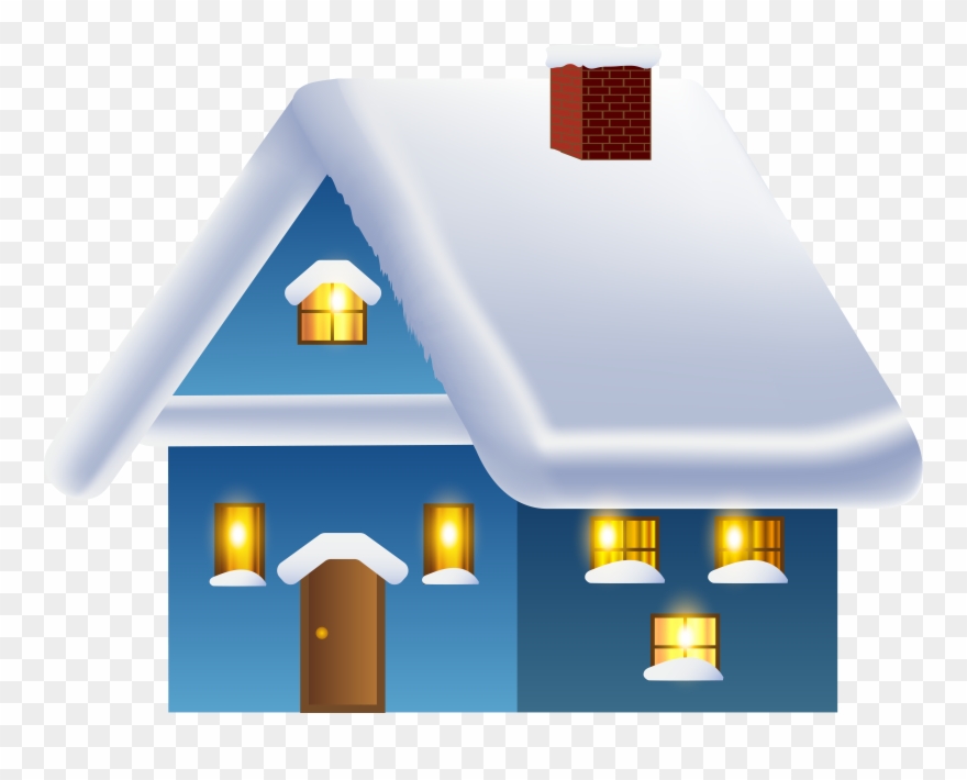 Winter House Clipart - Png Download