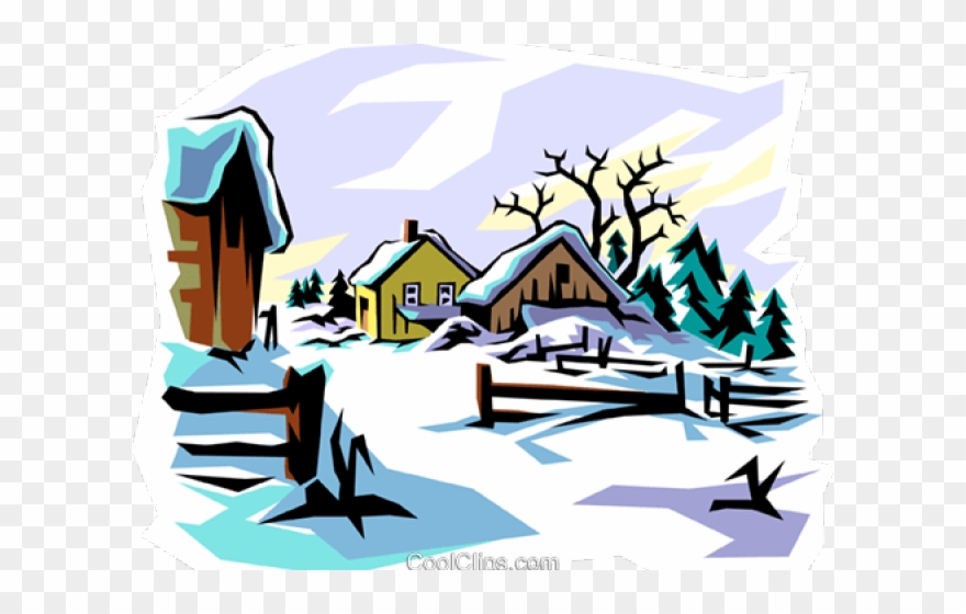 Winter Scene Clip Art - Png Download