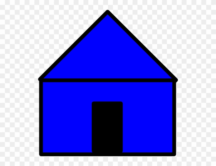 Blue House Svg Clip Arts 570 X 598 Px - Png Download