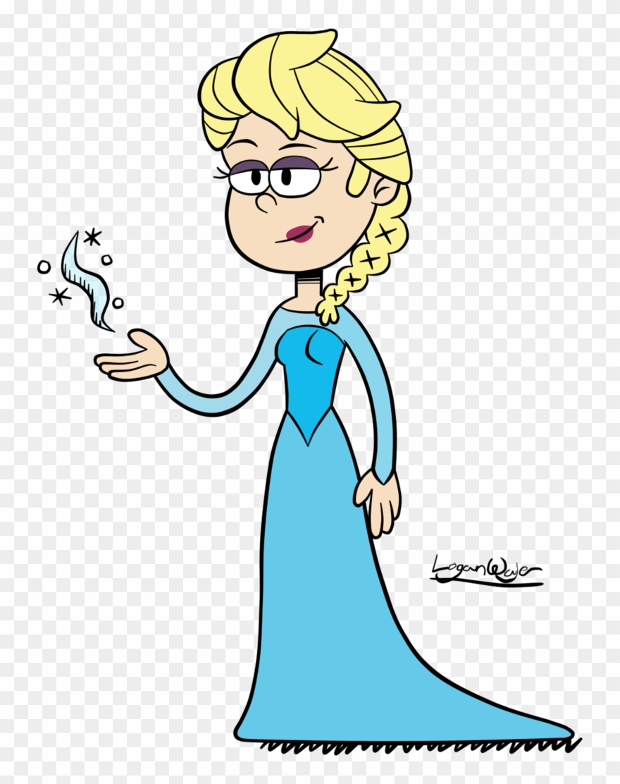 Queen Elsa In The Loud House Style - Frozen The Loud House Clipart