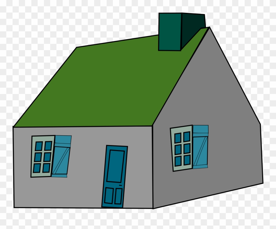 See Here House Outline Clipart Black And White - House - Png Download